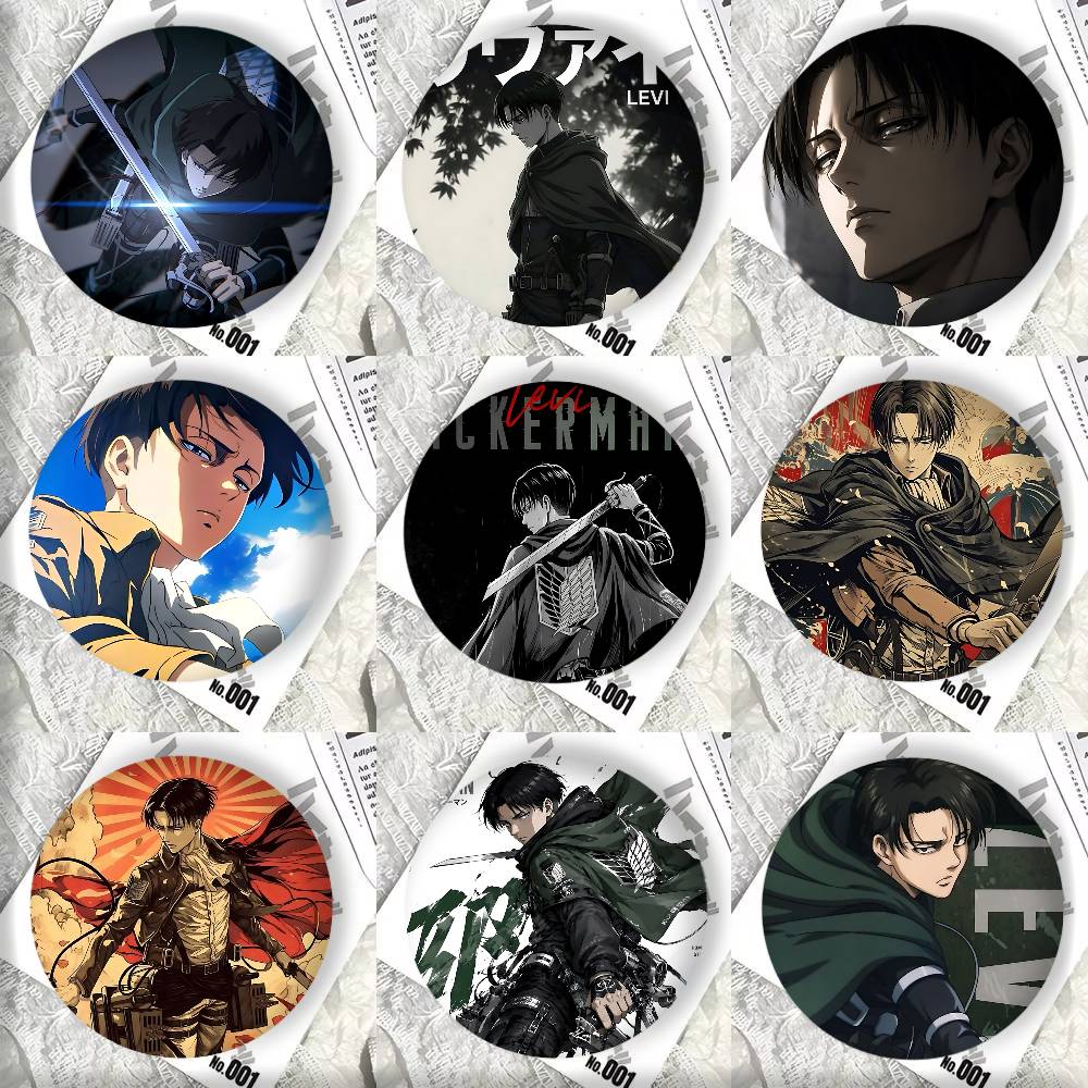 Levi Jewelry & Watches Inc - Spilla rotonda Levi Ackerman Anime A-Attack