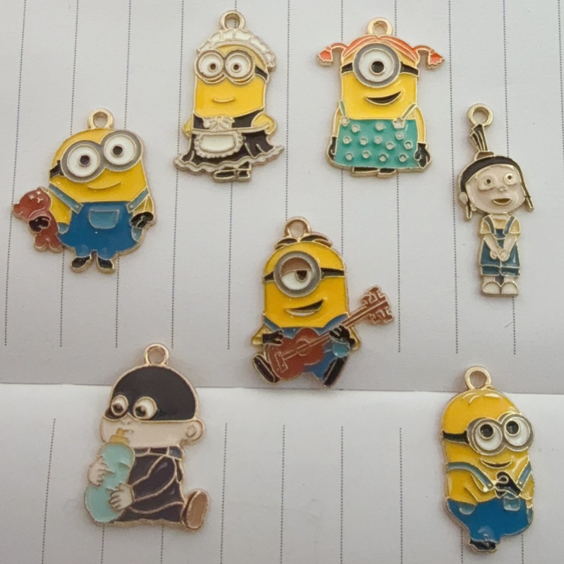 Drop Earrings - 10 pendenti in lega con disegni