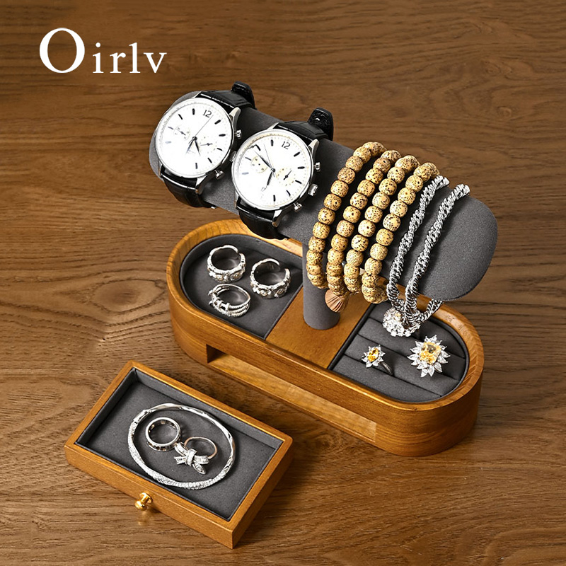 Jewelry Watches & Accessories - Oirlv Organizzatore per orologi in legno