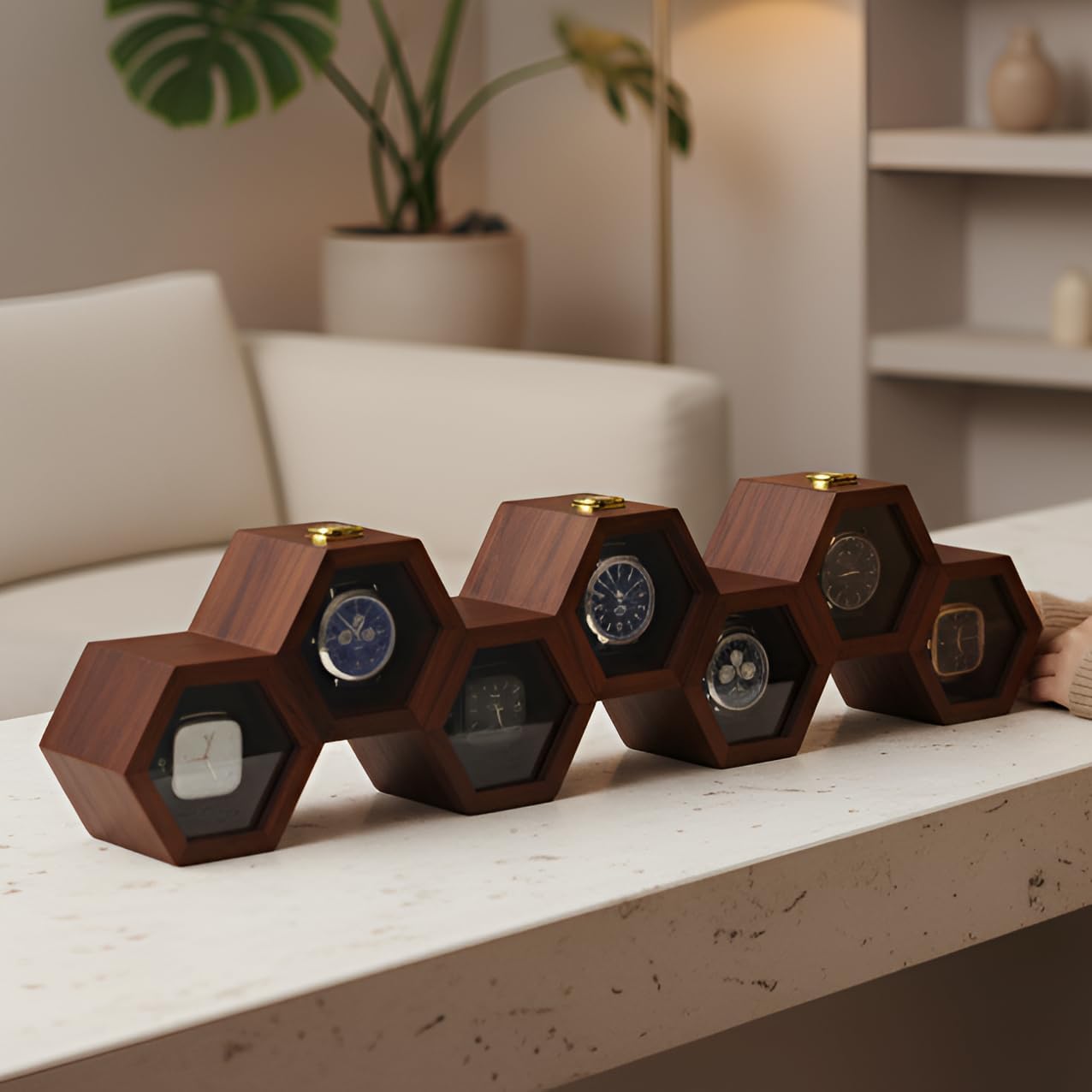 Indian Jewelry Watches - Scatola per orologi vintage in vetro