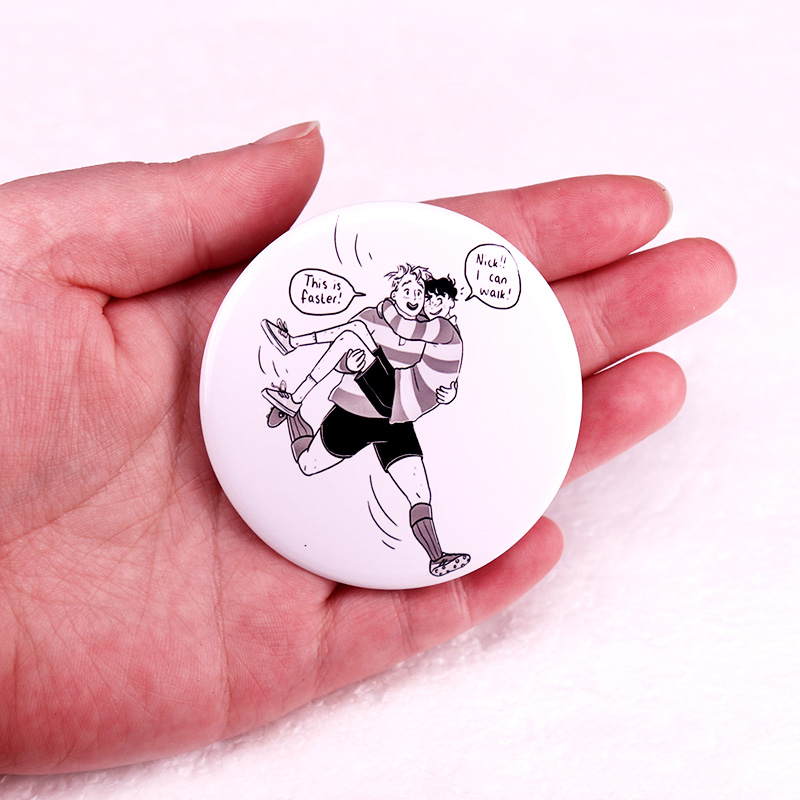 Heartstopper Pinback Button Pi - Nick'S Jewelry & Watches Reviews recensione e prezzo