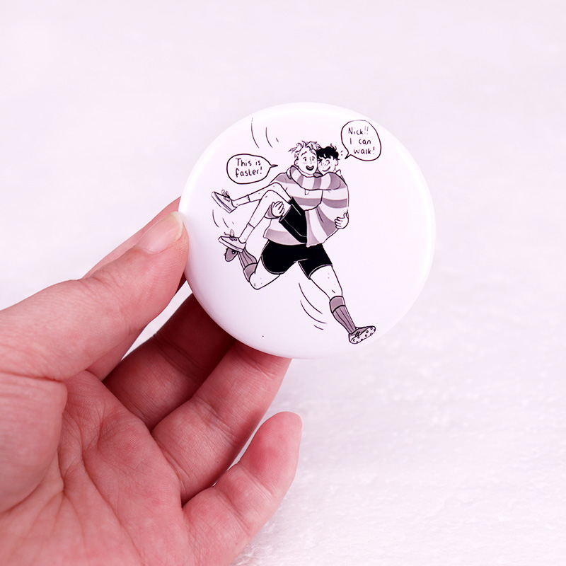 Heartstopper Pinback Button Pi - Nick'S Jewelry & Watches Reviews recensione e prezzo