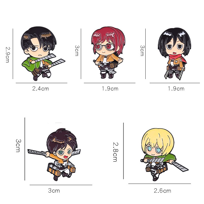 Spille smaltate Eren Chibi Spi - Levi Jewelry & Watches Inc recensione e prezzo