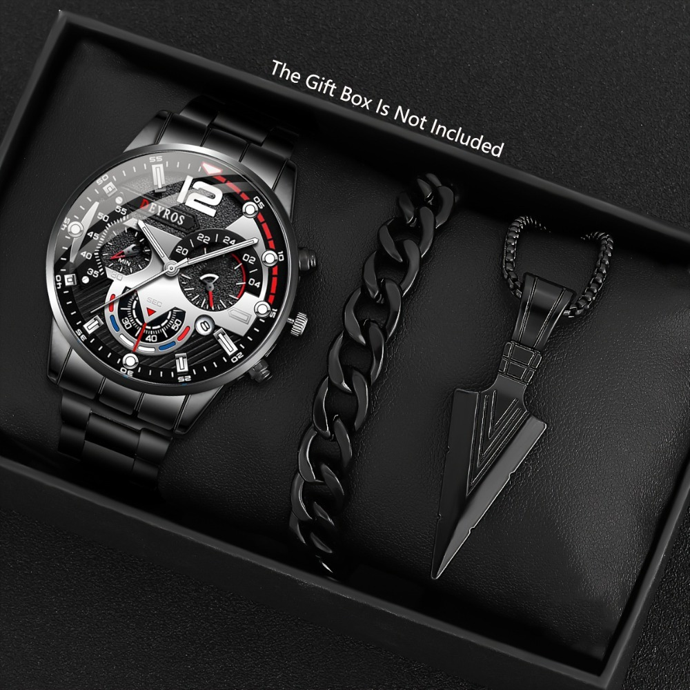 3 pezzi/set orologio da uomo a - Best Jewelry Watches For Men recensione e prezzo
